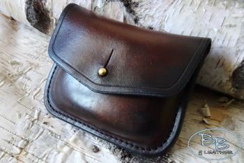 leather hard pouch 1oz possibles pouch with ombre effect by beaver bushcraf