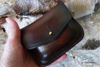 Leather hard pouch simple design by beaver bushcraft