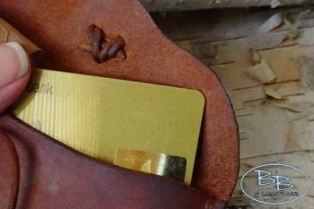 Leather credit card holder simple style by beaver bushcraft
