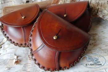 Leather special offer old style pouches made by beaver bushcraft