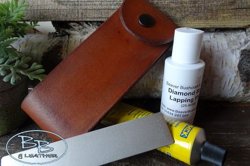 Bushcraft & Survival Diamond Sharpening Kit + Leather Case - 180/1000 grit 