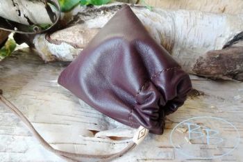 Leather mini possibles pouch in glove leather