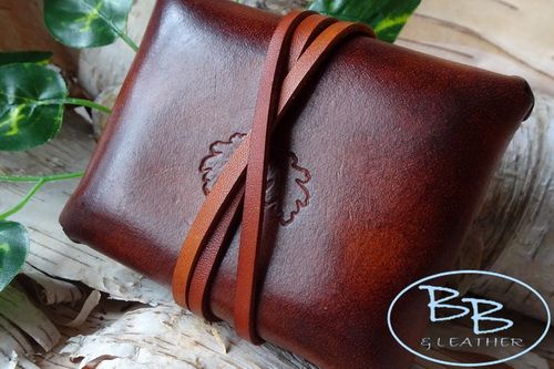 Hand Crafted Leather 'Trinket' Box - Hand Dyed, Hand Stitched