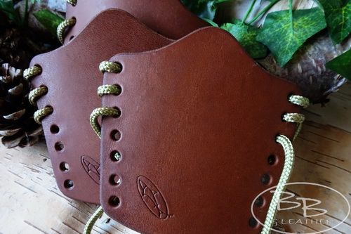 Natural Russet Leather Axe Over Strike Protector / Axe Collar Guard (45-9020-R)