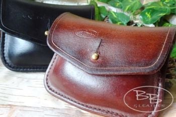 Leather belt pouches for one ounce tins by beaver bushcraft