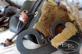 fire and leather viking kit for soft green leather tinder pouch by beaver b
