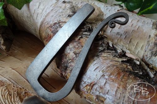 Large 'R' Shaped Flint & Steel Fire Striker with Crook Curl - Circa 17th to