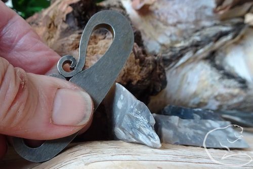 Curly 'Viking' Striker - 60mm - Circa  9th Century - Traditional 'Flint & Steel (866-1956-60)