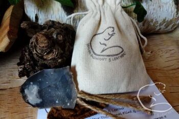 Gift Bag for traditional Flint &amp; Steel by beaver bushcraft