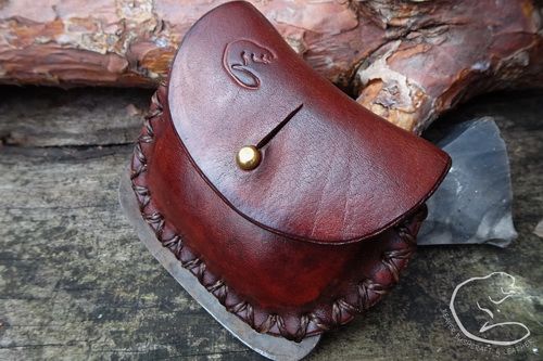 <!--800-2214-->Chuckmuck - Leather Fire Steel Tinderbox Pouch - 85mm (800-2