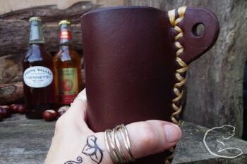 Limited Edition twisted leather drinking horn