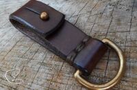 BESPOKE - Hand Stitched Belt Loop with Solid Brass 'D' Ring  25mm Width - Sam Browne Stud
