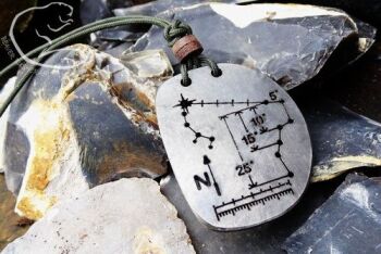 863 1765 polaris fire steel pendant made by beaver bushcarft
