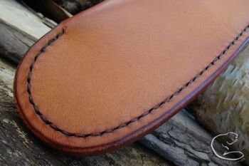 Leather sheath the rear side