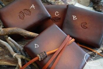 Leather boxes handmade by BB differemt logos