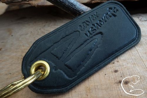 FREE GIFT OFFER - Black Leather Beaver Bushcraft Keyring