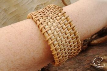 Jewelry wrist cuff hand woven straw by BB