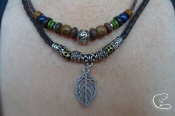 Jewelry boho necklace autumn leaves by BB