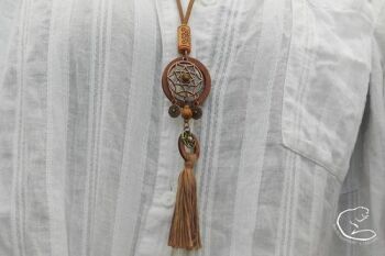 Jewelry pendant necklace with one tassel by BB