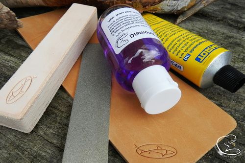 FREE Bench Strop with Woodworkers Pocket Diamond Sharpening Kit - 300/600 g