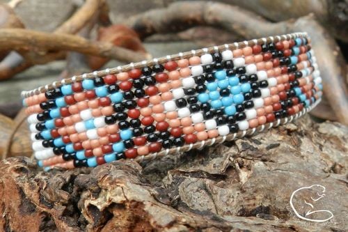 NEW -  Hand Woven 'Idaho' Style Wrist Band  by Beaver Moon Leather -  BML48