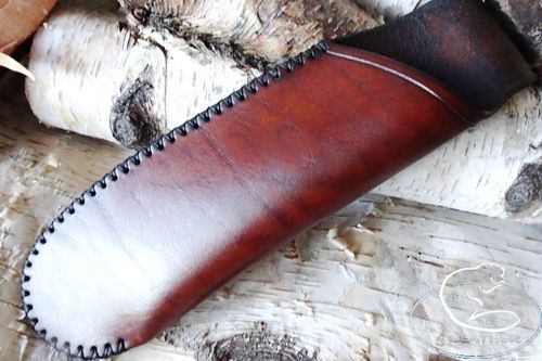 Leather Folding Saw Sheath for Laplander  - HAND CROSS STITCHED (45-4202)