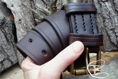 BESPOKE Leather 801 hand crafted leather belt by beaver bushcraft