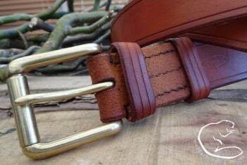 BESPOKE 911 belt in hazel brown by BB