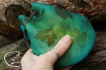 pouch summer ghost leaves green by bb