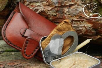 fire and leather small simple kit with belt pouch by bb