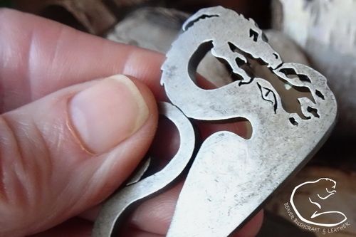 Mini-Fire Breathing Dragon Striker - 50mm - Viking Runes - Traditional 'Flint & Steel' (851-1204-50)