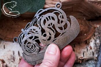 Fire steel worm tongue urnes viking style traditional striker by beaver bus