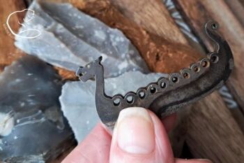 Fire steel minature striker viking dragon boat