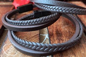 Jewelry 2 strand simple brown cuff