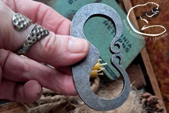 Limited edition old school leather tinder pouch with vintage tin