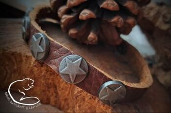 Jewelry simple leather studed wrist band by BB