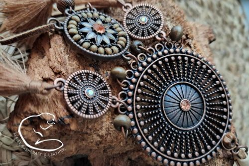 Simple Tassel Pendant Style Necklace by Beaver Moon Leather - New to Beaver