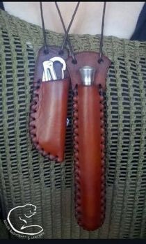 BB leather neck sheaths