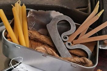 Fire back to basics tinderbox with fire steel choice and tinder by BB