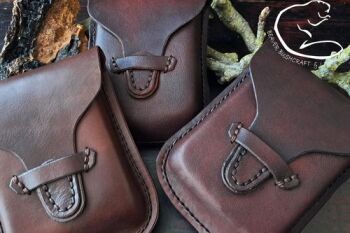 Leather and fire tinderbox tinder pouch by BB