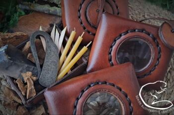 Fire and leather hand crafted beaver creeks tinderboxes