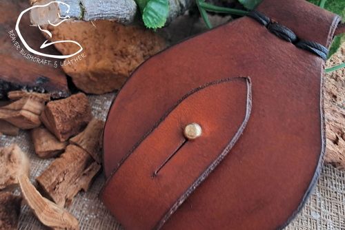 Solar Leather Pendant with Protective Cover with FREE Tinder - Hand-Crafted (85-5050)