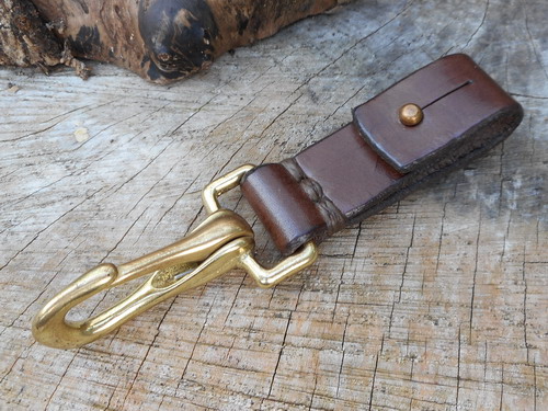 leather-22mm belt loop sam browne bridle hook