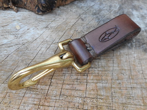 leather-22mm belt loop sam browne bridle hook reverse