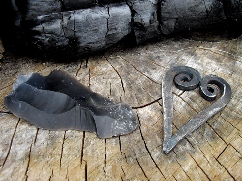 Valentine's Day Offer Hand Forged 'Heart' Traditional Fire Steel With Flint