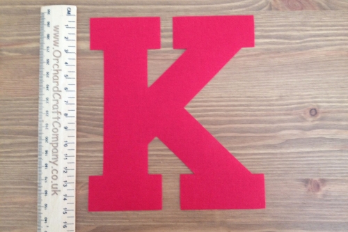 Iron On Fabric Uppercase Letters and Numbers (No Sew)15 cm (6 Inch ) Plain
