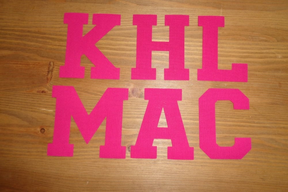 Iron On Fabric Uppercase Letters and Numbers (No Sew) cm, Sports Font