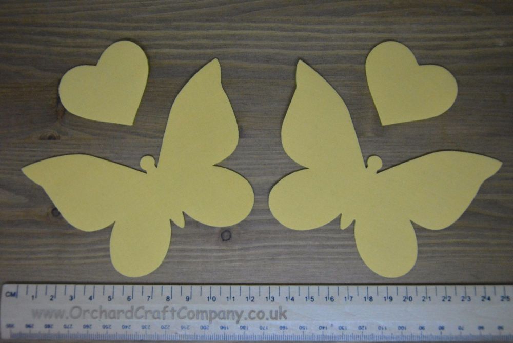 2 Iron On Butterflies in plain colours iron on fabric