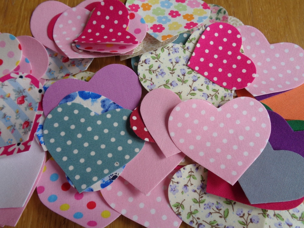 Iron On Hearts (Pack of 50) Sewable or No Sew options