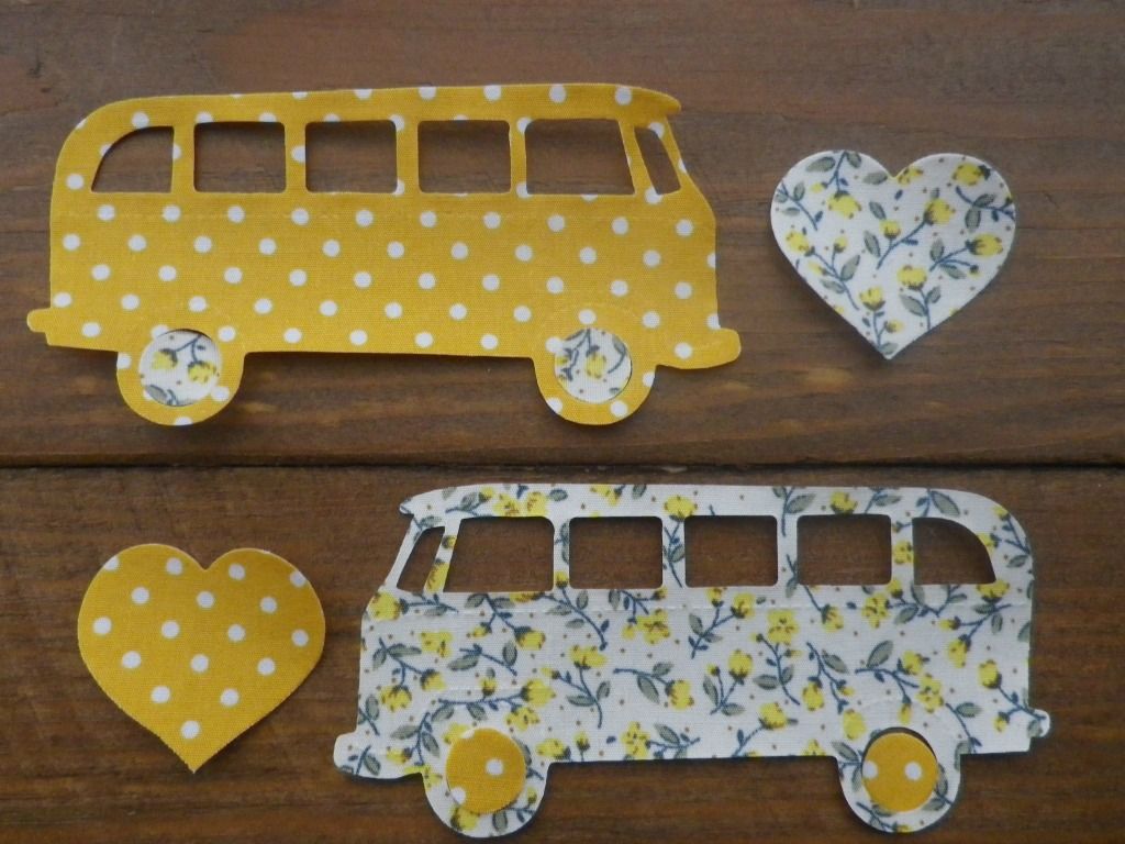 Fabric Iron On VW Campervans 